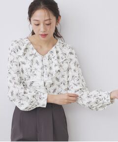 index / インデックス シャツ・ブラウス | ラッフルフリルフラワーアソート【洗濯機OK／イージーアイロン】
