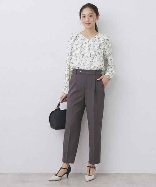 index / インデックス シャツ・ブラウス | ラッフルフリルフラワーアソート【洗濯機OK/イージーアイロン】 | 詳細10