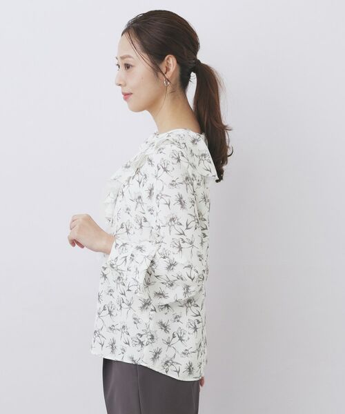 index / インデックス シャツ・ブラウス | ラッフルフリルフラワーアソート【洗濯機OK/イージーアイロン】 | 詳細14