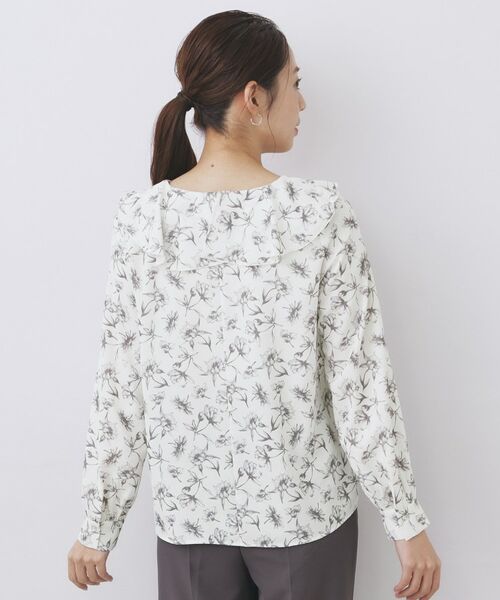 index / インデックス シャツ・ブラウス | ラッフルフリルフラワーアソート【洗濯機OK/イージーアイロン】 | 詳細15
