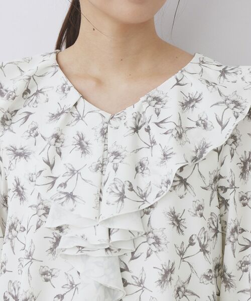 index / インデックス シャツ・ブラウス | ラッフルフリルフラワーアソート【洗濯機OK/イージーアイロン】 | 詳細16