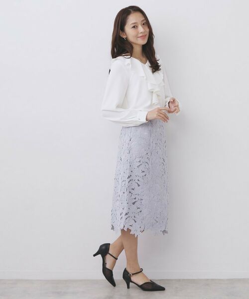 index / インデックス シャツ・ブラウス | ラッフルフリルフラワーアソート【洗濯機OK/イージーアイロン】 | 詳細2