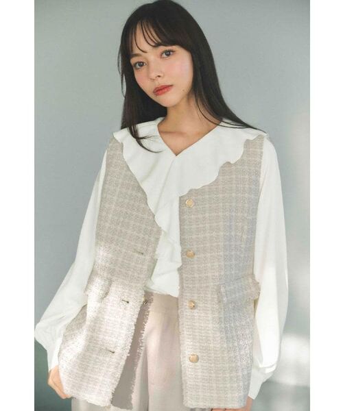 index / インデックス シャツ・ブラウス | ラッフルフリルブラウス【洗濯機OK/イージーアイロン】 | 詳細22