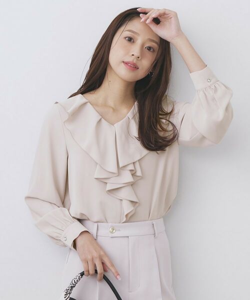 index / インデックス シャツ・ブラウス | ラッフルフリルフラワーアソート【洗濯機OK/イージーアイロン】 | 詳細5