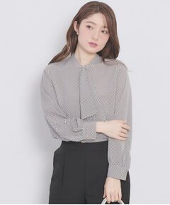 index / インデックス シャツ・ブラウス | アシンメトリーボウタイブラウス【洗濯機OK/イージーアイロン/防シワ】《XS～LL》