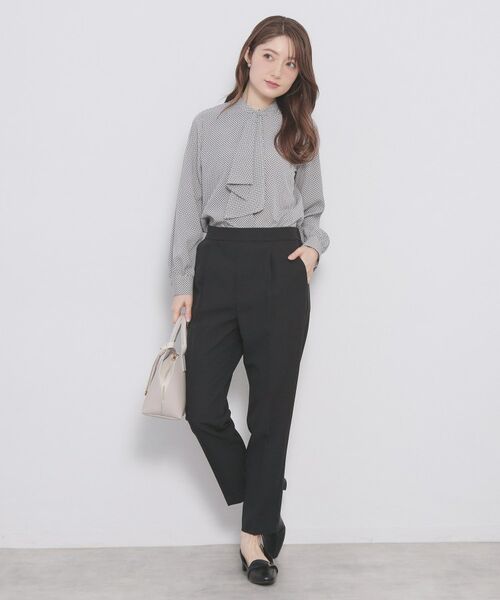 index / インデックス シャツ・ブラウス | アシンメトリーボウタイブラウス【洗濯機OK/イージーアイロン/防シワ】《XS～LL》 | 詳細10