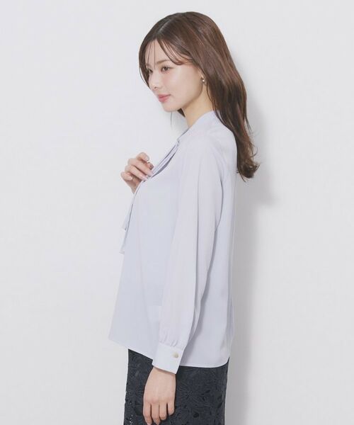 index / インデックス シャツ・ブラウス | アシンメトリーボウタイブラウス【洗濯機OK/イージーアイロン/防シワ】《XS～LL》 | 詳細18