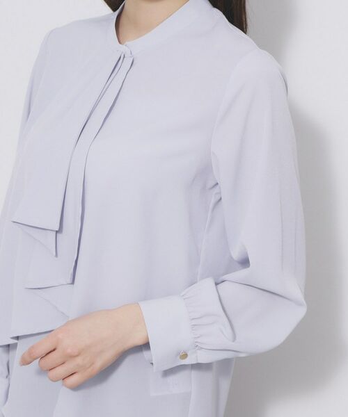 index / インデックス シャツ・ブラウス | アシンメトリーボウタイブラウス【洗濯機OK/イージーアイロン/防シワ】《XS～LL》 | 詳細22