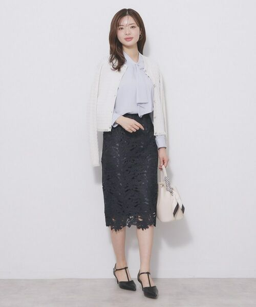 index / インデックス シャツ・ブラウス | アシンメトリーボウタイブラウス【洗濯機OK/イージーアイロン/防シワ】《XS～LL》 | 詳細6