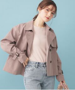 index / インデックス トレンチコート | キャンディスリーブショートトレンチコート【洗濯機OK/撥水/防花粉】《5col》