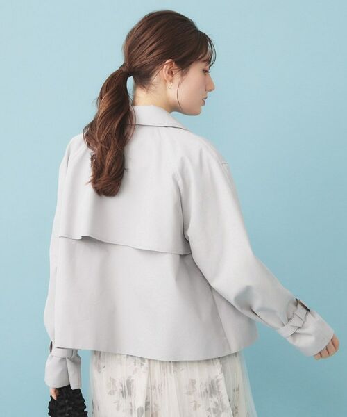 index / インデックス トレンチコート | キャンディスリーブショートトレンチコート【洗濯機OK/撥水/防花粉】《5col》 | 詳細13