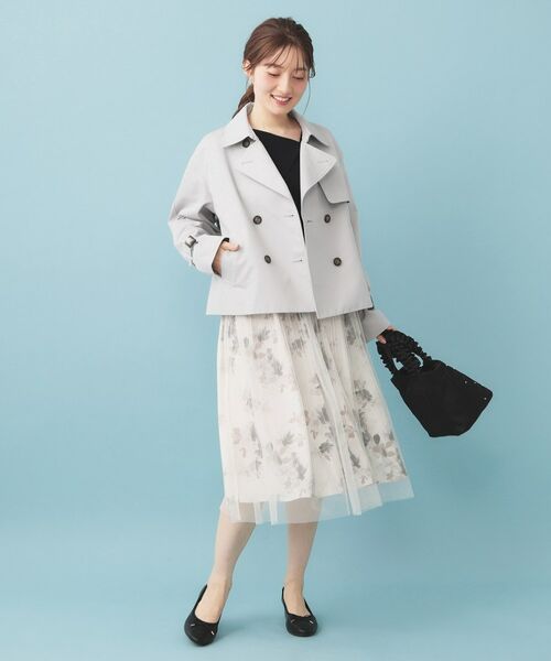 index / インデックス トレンチコート | キャンディスリーブショートトレンチコート【洗濯機OK/撥水/防花粉】《5col》 | 詳細14