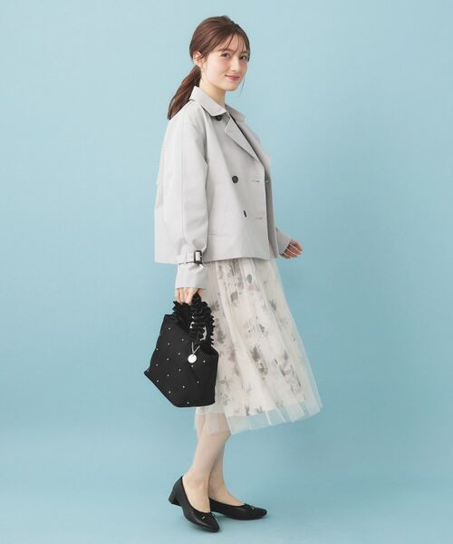 index / インデックス トレンチコート | キャンディスリーブショートトレンチコート【洗濯機OK/撥水/防花粉】《5col》 | 詳細15