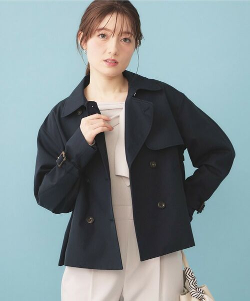 index / インデックス トレンチコート | キャンディスリーブショートトレンチコート【洗濯機OK/撥水/防花粉】《5col》 | 詳細17
