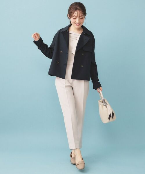 index / インデックス トレンチコート | キャンディスリーブショートトレンチコート【洗濯機OK/撥水/防花粉】《5col》 | 詳細19
