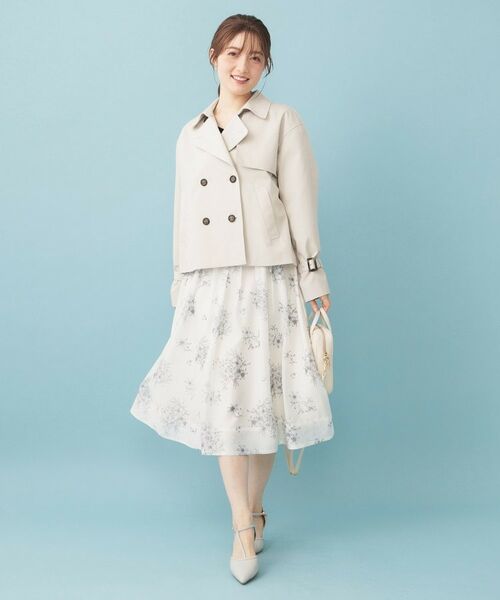 index / インデックス トレンチコート | キャンディスリーブショートトレンチコート【洗濯機OK/撥水/防花粉】《5col》 | 詳細3