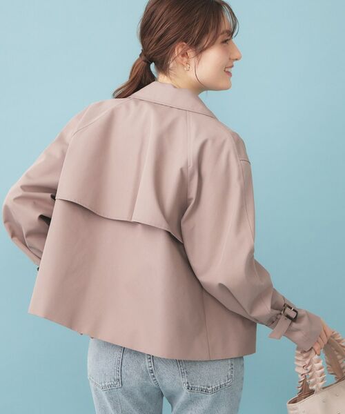 index / インデックス トレンチコート | キャンディスリーブショートトレンチコート【洗濯機OK/撥水/防花粉】《5col》 | 詳細5