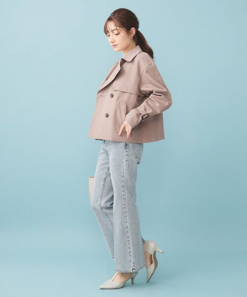 index / インデックス トレンチコート | キャンディスリーブショートトレンチコート【洗濯機OK/撥水/防花粉】《5col》 | 詳細7