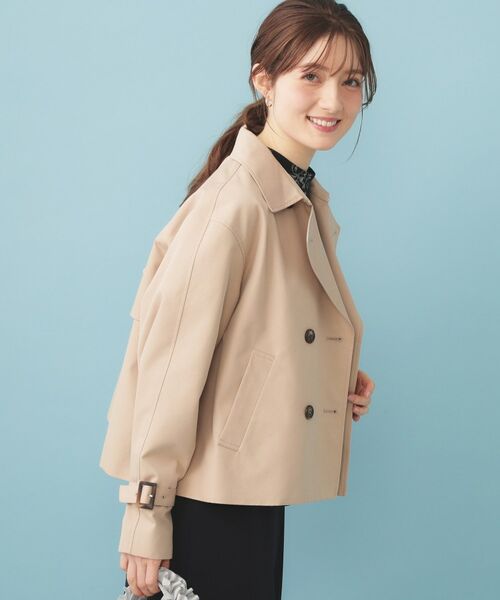 index / インデックス トレンチコート | キャンディスリーブショートトレンチコート【洗濯機OK/撥水/防花粉】《5col》 | 詳細9