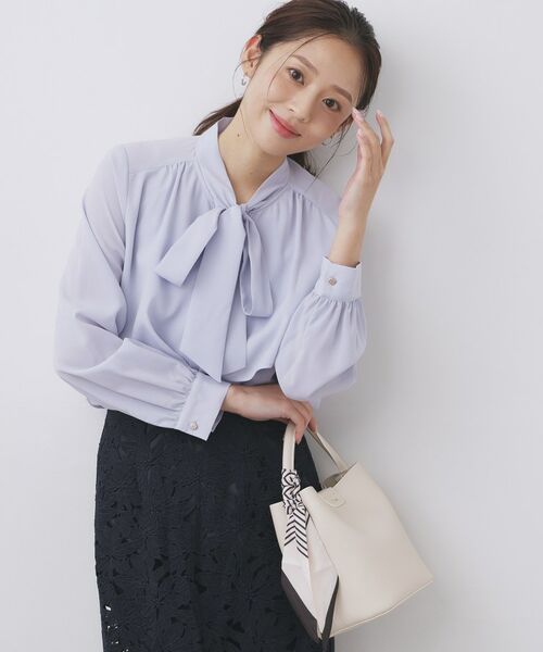 index / インデックス トートバッグ | ストライプスカーフ付きミドルバッグ【2WAY】 | 詳細1