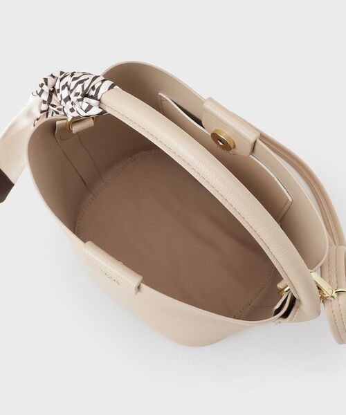 index / インデックス トートバッグ | ストライプスカーフ付きミドルバッグ【2WAY】 | 詳細13