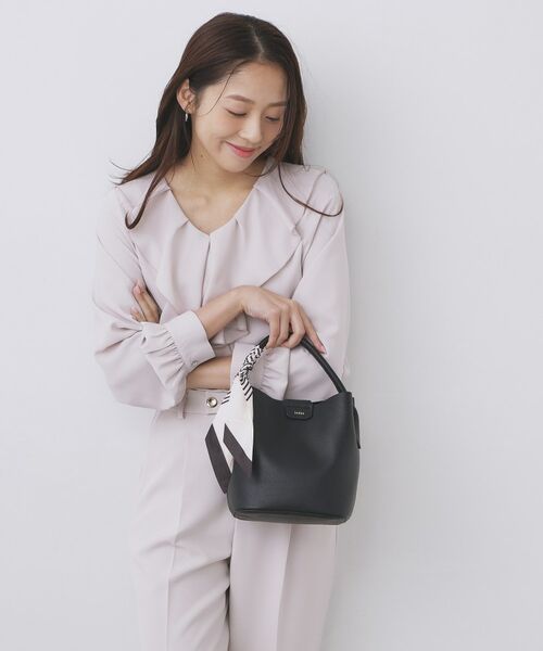 index / インデックス トートバッグ | ストライプスカーフ付きミドルバッグ【2WAY】 | 詳細3