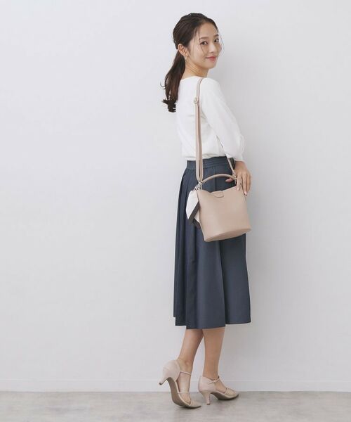 index / インデックス トートバッグ | ストライプスカーフ付きミドルバッグ【2WAY】 | 詳細6