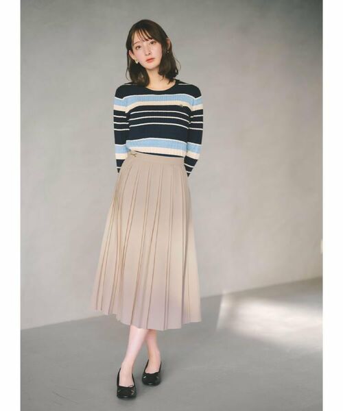 index / インデックス ニット・セーター | ランダムボーダーケーブルニット【洗濯機OK/坑ピル】 | 詳細20