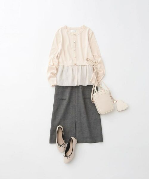 index / インデックス カーディガン・ボレロ | ペプラムレイヤード多釦カーディガン【洗濯機OK】 | 詳細20