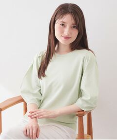 index / インデックス ニット・セーター | クルーネック6分袖タックスリーブニット【洗濯機OK・UVケア】