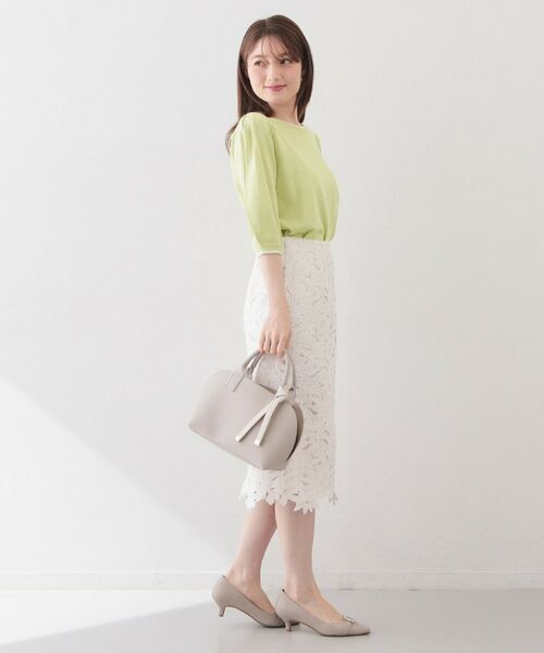 index / インデックス ニット・セーター | クルーネック6分袖タックスリーブニット【洗濯機OK・UVケア】 | 詳細11