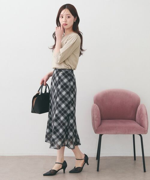 index / インデックス ニット・セーター | クルーネック6分袖タックスリーブニット【洗濯機OK・UVケア】 | 詳細15