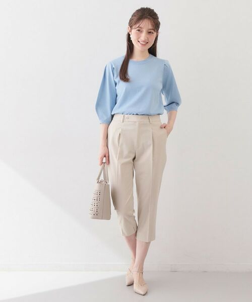 index / インデックス ニット・セーター | クルーネック6分袖タックスリーブニット【洗濯機OK・UVケア】 | 詳細22