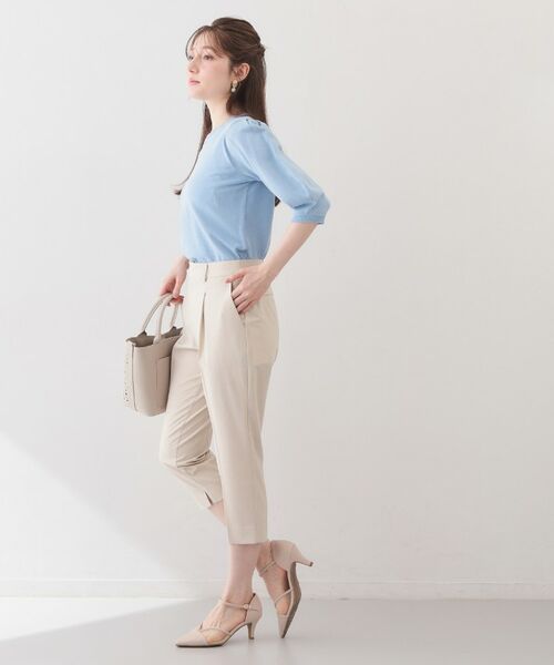 index / インデックス ニット・セーター | クルーネック6分袖タックスリーブニット【洗濯機OK・UVケア】 | 詳細23