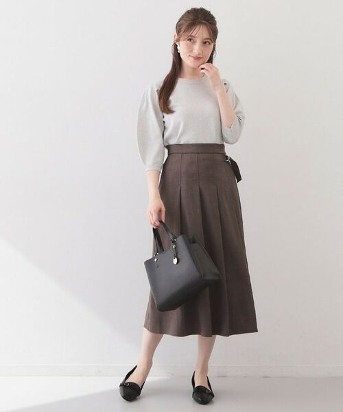 index / インデックス ニット・セーター | クルーネック6分袖タックスリーブニット【洗濯機OK・UVケア】 | 詳細26