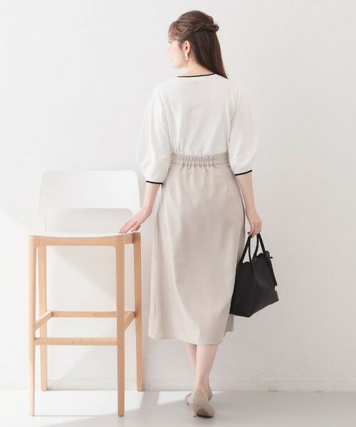 index / インデックス ニット・セーター | クルーネック6分袖タックスリーブニット【洗濯機OK・UVケア】 | 詳細3