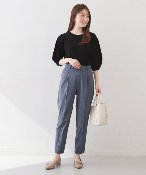 index / インデックス ニット・セーター | クルーネック6分袖タックスリーブニット【洗濯機OK・UVケア】 | 詳細6