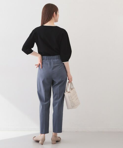 index / インデックス ニット・セーター | クルーネック6分袖タックスリーブニット【洗濯機OK・UVケア】 | 詳細7