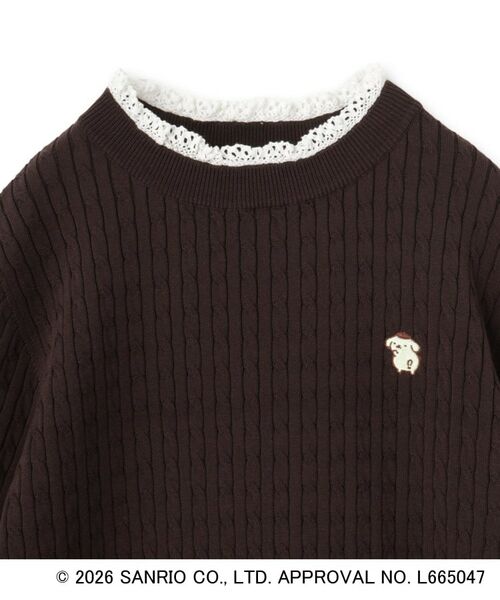index / インデックス ニット・セーター | 【ポムポムプリン】フリルケーブルニット【洗濯機OK・抗ピリング】 | 詳細3