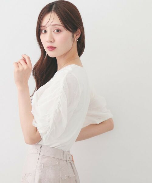 index / インデックス ニット・セーター | ギャザーチュールスリーブニット【洗濯機OK/坑ピル】 | 詳細1