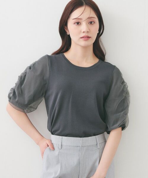 index / インデックス ニット・セーター | ギャザーチュールスリーブニット【洗濯機OK/坑ピル】 | 詳細5