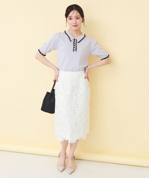 index / インデックス ニット・セーター | ミニフリル衿付きポロニット【洗濯機OK/坑ピル】 | 詳細11