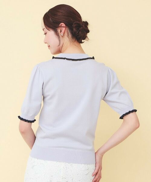 index / インデックス ニット・セーター | ミニフリル衿付きポロニット【洗濯機OK/坑ピル】 | 詳細15