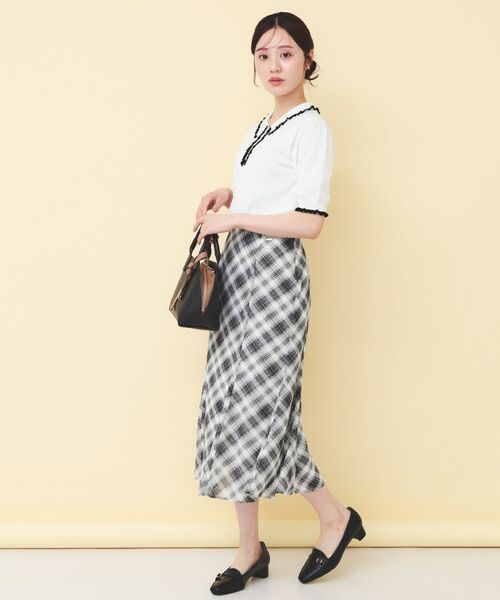 index / インデックス ニット・セーター | ミニフリル衿付きポロニット【洗濯機OK/坑ピル】 | 詳細3