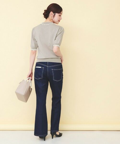 index / インデックス ニット・セーター | ミニフリル衿付きポロニット【洗濯機OK/坑ピル】 | 詳細7