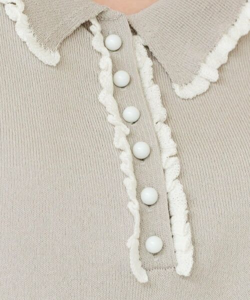 index / インデックス ニット・セーター | ミニフリル衿付きポロニット【洗濯機OK/坑ピル】 | 詳細8