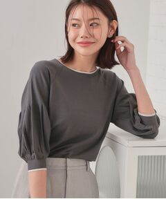 index / インデックス ニット・セーター | バルーン風スリーブバイカラーニット【洗濯機OK】