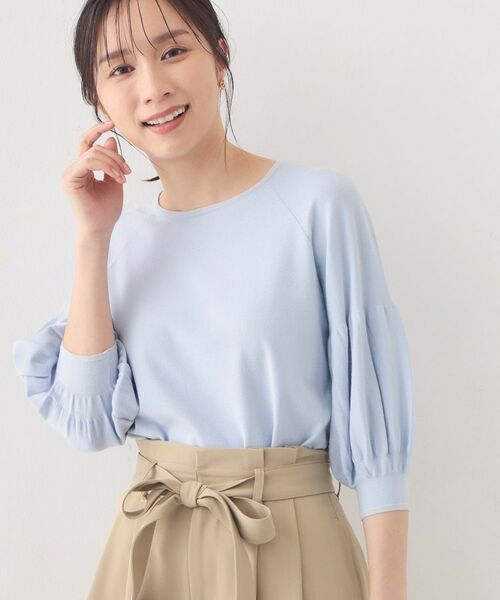 index / インデックス ニット・セーター | バルーン風スリーブバイカラーニット【洗濯機OK】 | 詳細13