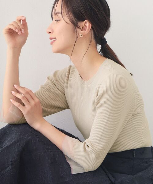 index / インデックス ニット・セーター | オーガニックコットンリブシアーフレア【ハンドウォッシャブル／UVケア】 | 詳細5