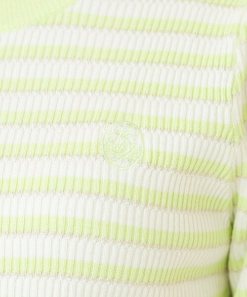 index / インデックス ニット・セーター | 変わり編みボーダー半袖ニット【洗濯機OK/坑ピル】 | 詳細8